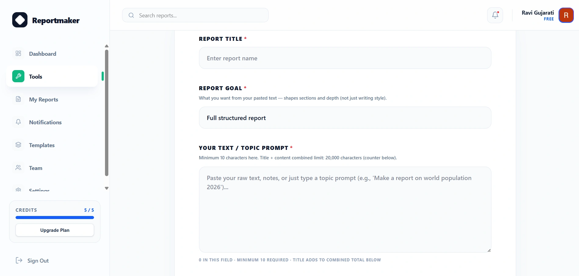 How ReportMaker.ai works step by step